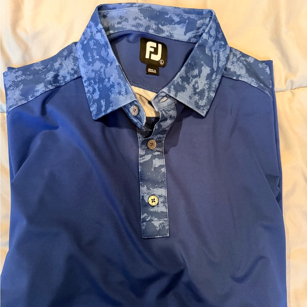 FootJoy Camo Accent Blue Polo Shirt